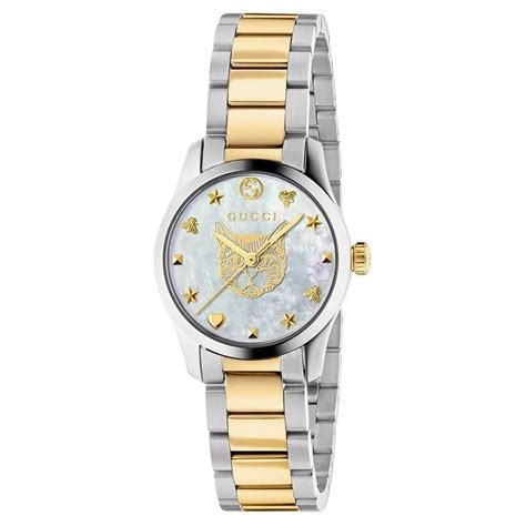 gucci mother of pearl watch|gucci mystic cat watch.